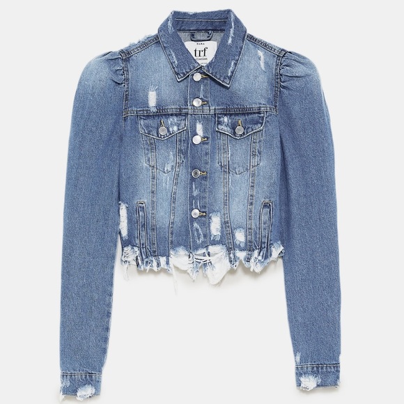 Zara Cropped Denim Jacket - Picture 2 of 7